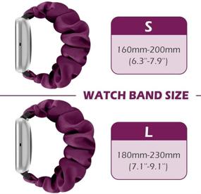 img 2 attached to 🎀 AordKing Scrunchie Bands for Fitbit Versa/Versa SE/Versa Lite SE - Elastic Stretch Fabric Strap with Pattern Print - Scrunchy Replacement Bracelet Wristband - Stylish Accessories