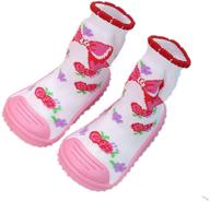 🧦 cozy cotton unisex baby socks shoes: anti-slip soft rubber bottom infant newborn sock boots logo