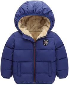 img 4 attached to Windproof Snow Winter Coat Outwear with 🧒 Removable Hood for Happy Toddlers - Cherry Down Jacket