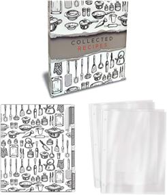 img 3 attached to 📚 Better Kitchen Products Recipe Binder - 11.5" x 12" Sleek Kitchen Design - Includes 50 Page Protectors & 12 Category Divider Tabs - Full Page 3 Ring Standard Binder Organizer Set