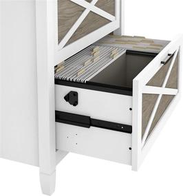 img 1 attached to Bush Furniture 2 Drawer Lateral File Cabinet in Pure White and Shiplap Gray: Sleek and Stylish Office Storage Solution