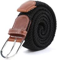 👔 elasticated braided canvas blue belt for men - xxl size - stylish accessory logo