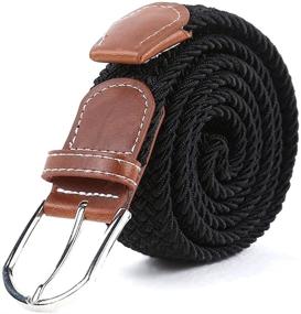 img 4 attached to 👔 Elasticated Braided Canvas Blue Belt for Men - XXL Size - Stylish Accessory