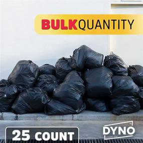 img 1 attached to 96 Gallon Trash Bags - 1.5 Mil Black - Pack of 25 Large and Individually Folded Garbage Bags - 96 Gallon Trash Can Liners - Dimensions: 61W x 68L