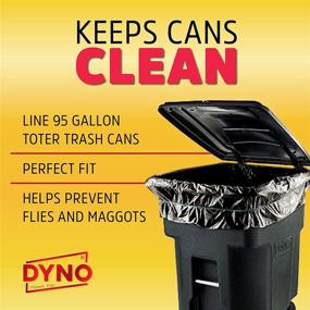 img 2 attached to 96 Gallon Trash Bags - 1.5 Mil Black - Pack of 25 Large and Individually Folded Garbage Bags - 96 Gallon Trash Can Liners - Dimensions: 61W x 68L