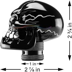 img 1 attached to EZAUTOWRAP Red Universal Manual Wicked Skull Head Gear Stick Car Shift Knob Shifter Halloween