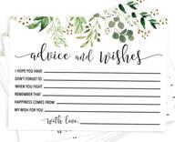 50 advice and wishes cards for the bride and groom – unique wedding guestbook alternative and bridal shower activity logo