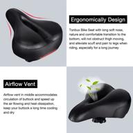 🚴 tonbux dual shock absorbing ball bike seat - most comfortable bicycle seat replacement with wide memory foam and gel padding including mounting wrench logo