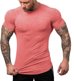 img 4 attached to URRU T Shirts Compression Athletic Baselayer Men's Clothing in Active