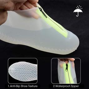 img 1 attached to 👞 Hydream Silicone Shoe Cover - Waterproof & Reusable Boot Shoes Covers with Zipper