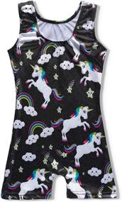img 3 attached to 🦄 DAXIANG Unicorn Leotards Gymnastics Biketards: Vibrant Girls' Clothing for Sports and Play