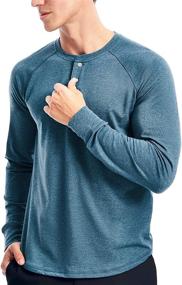 img 2 attached to Heather Slate Sleeve Henley Shirts