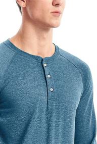 img 1 attached to Heather Slate Sleeve Henley Shirts
