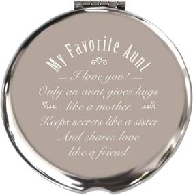 img 3 attached to 👩 Favourite Aunt Gifts - Niece's Favourite Aunt Gifts - Makeup Mirror in Silver