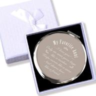 👩 favourite aunt gifts - niece's favourite aunt gifts - makeup mirror in silver logo