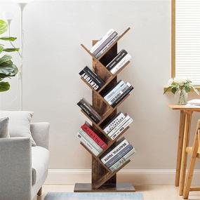 img 2 attached to 📚 TOOCUST Tree Bookshelf: Stylish Space-Saving Book Storage for Living Room, Bedroom, and Office