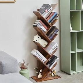 img 3 attached to 📚 TOOCUST Tree Bookshelf: Stylish Space-Saving Book Storage for Living Room, Bedroom, and Office