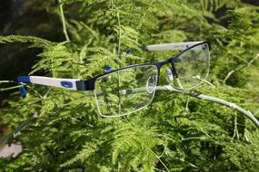 img 2 attached to Men's Rectangular Non-Prescription Eyeglasses - V W Rimless Accessories for Better SEO