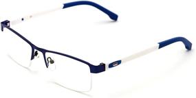 img 4 attached to Men's Rectangular Non-Prescription Eyeglasses - V W Rimless Accessories for Better SEO
