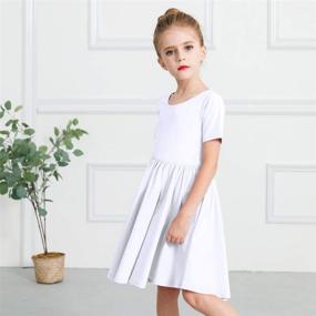 img 2 attached to STELLE Toddler Sleeve Casual School Girls' Clothing: Comfortable and Stylish Apparel for Your Little One