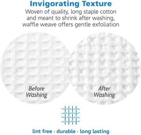 img 1 attached to Premium 4 Pc Waffle Weave Washcloth Set - 100% Natural Cotton, Quick Dry, Soft & Luxurious, Highly Absorbent Fabric - Small Face Towel with No Lint - Fade Resistant Color (White)