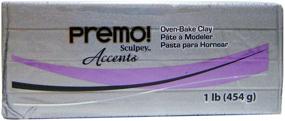 img 1 attached to Sculpey Premo Silver Polymer Clay - 1 lb. Bar, Non-Toxic, Oven-Bake - Ideal for Jewelry Making, Holiday Crafts, DIY Projects, Mixed Media Art, and Home Decor. Premium Clay for Clayers and Artists.