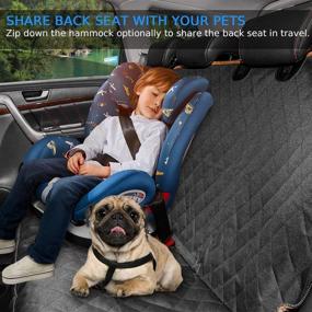 img 2 attached to 🐶 Lantoo Dog Seat Cover - Large Back Seat Pet Hammock for Cars, Trucks, SUVs with Nonslip Backing, Side Flaps, Waterproof & Soft