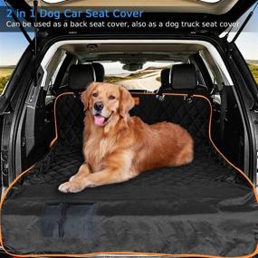 img 1 attached to 🐶 Lantoo Dog Seat Cover - Large Back Seat Pet Hammock for Cars, Trucks, SUVs with Nonslip Backing, Side Flaps, Waterproof & Soft