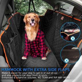 img 3 attached to 🐶 Lantoo Dog Seat Cover - Large Back Seat Pet Hammock for Cars, Trucks, SUVs with Nonslip Backing, Side Flaps, Waterproof & Soft