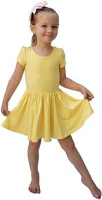 img 4 attached to 👗 Cute Girls Soft Twirl Dress - POPINJAY Twirly Short Sleeve Skater Swing Dresses