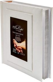 img 2 attached to 📷 KVD Albums Wedding Photo Album, Elegant White Design, Holds 200 4x6/100 5x7 Photos, Window Frame Cover