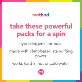 img 1 attached to 🌱 Method Hypoallergenic Laundry Detergent Packs - Plant-Based Stain Remover, Effective in Hot and Cold Water, Fragrance-Free & Clear, 42 Packs per Bag (2 Pack, 84 Loads). Packaging May Vary.