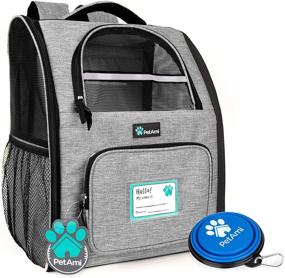 img 4 attached to 🐾 PetAmi Deluxe Pet Carrier Backpack: Ventilated Design, Two-Sided Entry, and Safety Features for Small Cats and Dogs - Ideal for Travel, Hiking, and Outdoor Use