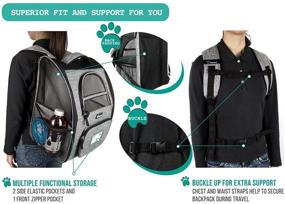img 1 attached to 🐾 PetAmi Deluxe Pet Carrier Backpack: Ventilated Design, Two-Sided Entry, and Safety Features for Small Cats and Dogs - Ideal for Travel, Hiking, and Outdoor Use