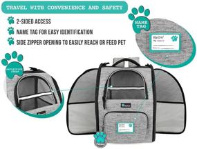 img 2 attached to 🐾 PetAmi Deluxe Pet Carrier Backpack: Ventilated Design, Two-Sided Entry, and Safety Features for Small Cats and Dogs - Ideal for Travel, Hiking, and Outdoor Use