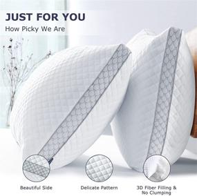 img 3 attached to 🛏️ BedStory Bed Pillows for Sleeping Queen Size Set of 2: Hotel Quality Luxury Down Alternative Pillows for Ultimate Comfort, Support, and Versatility (19'' x 28'')