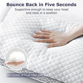 img 2 attached to 🛏️ BedStory Bed Pillows for Sleeping Queen Size Set of 2: Hotel Quality Luxury Down Alternative Pillows for Ultimate Comfort, Support, and Versatility (19'' x 28'')