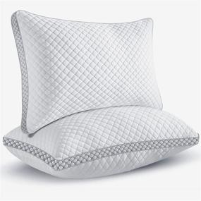 img 4 attached to 🛏️ BedStory Bed Pillows for Sleeping Queen Size Set of 2: Hotel Quality Luxury Down Alternative Pillows for Ultimate Comfort, Support, and Versatility (19'' x 28'')