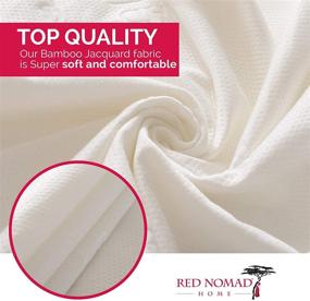 img 3 attached to 🛌 Waterproof Bamboo Mattress Protector: Red Nomad Bed Cover, Super Soft - Queen Size