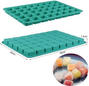 img 2 attached to 🍬 Mity Rain 2 Pack Square Caramel Candy Silicone Molds - Perfect for Chocolate Truffles, Whiskey Ice Cubes, Grid Fondant, Hard Candy, Pralines, and Gummy Jelly