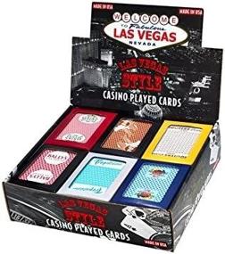 img 1 attached to 🎰 Experience Authentic Las Vegas Casino Vibes with Assorted Colored and Styled Casino Played Cards - 1 Pack