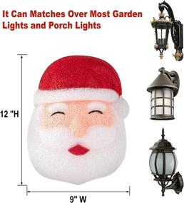 img 3 attached to 🎅 Set of 2 Christmas Porch Light Covers - Outdoor Santa Light Covers for Christmas Decorations, Parties, and Holidays - Plastic Santa Lamp Post Cover - Perfect Gift!