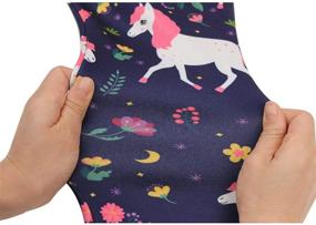 img 1 attached to 🦄 Unicorn Rainbow Leggings: Stretchy and Stylish Girls' Clothing