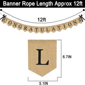 img 3 attached to Congratulations Burlap Banner Decorations Anniversary