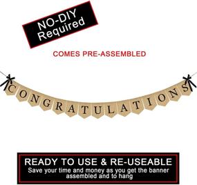 img 4 attached to Congratulations Burlap Banner Decorations Anniversary