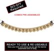 congratulations burlap banner decorations anniversary logo