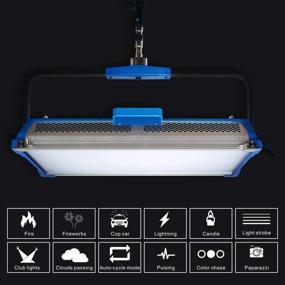 img 2 attached to 🎥 Yidoblo AI-3000C 300W RGBW LED Panel Lamp with Soft Light and APP Control for Studio Video Film - 12 Photography Lighting Effects Set (300W, Blue)