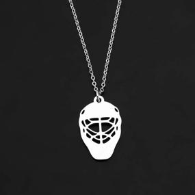 img 2 attached to 🏒 CENWA Ice Hockey Goalie Mask Necklace: Perfect Hockey Gift for Moms and Fans!