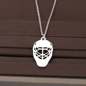 img 1 attached to 🏒 CENWA Ice Hockey Goalie Mask Necklace: Perfect Hockey Gift for Moms and Fans!