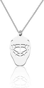img 4 attached to 🏒 CENWA Ice Hockey Goalie Mask Necklace: Perfect Hockey Gift for Moms and Fans!
